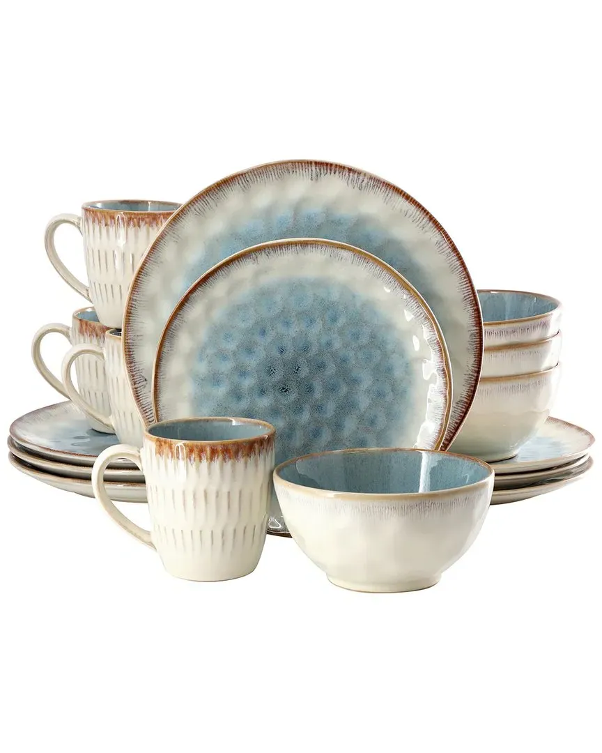 Leann 16-Piece Dinnerware Set - Multicolor, Stoneware