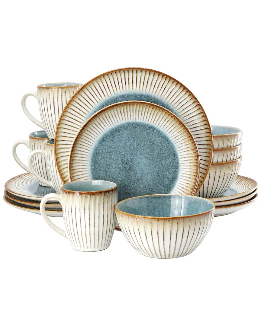 Louann 16-Piece Dinnerware Set - Multicolor, Stoneware