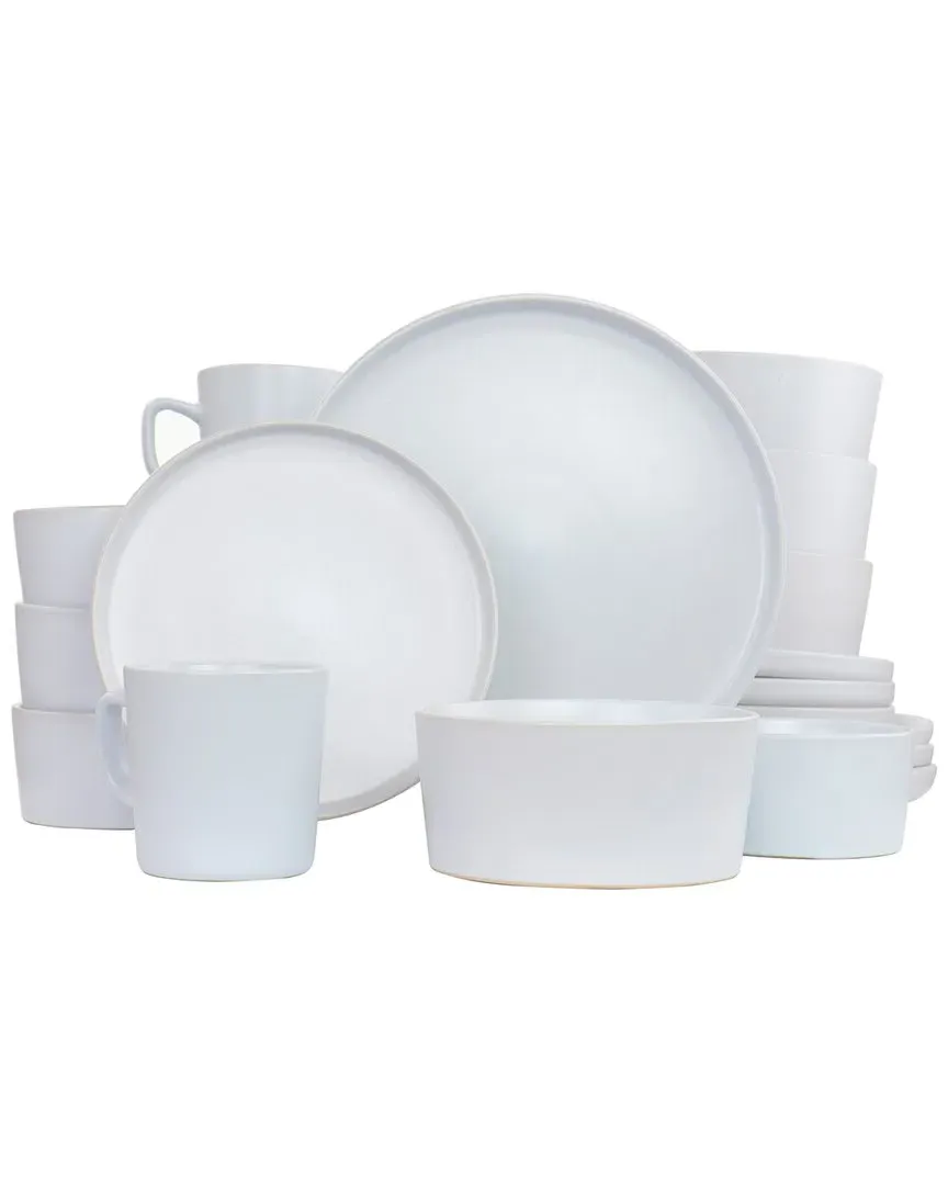 Luxmatte 20pc Round Dinnerware Set - White, Stoneware