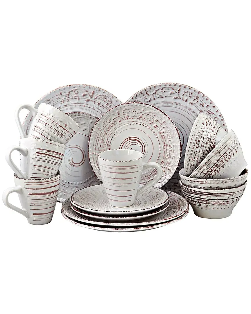 Malibu Sands 16-Piece Dinnerware Set - Shell, Stoneware