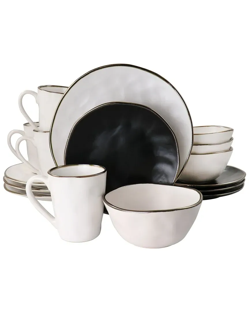 Roman 16-Piece Dinnerware Set - Multicolor, Stoneware