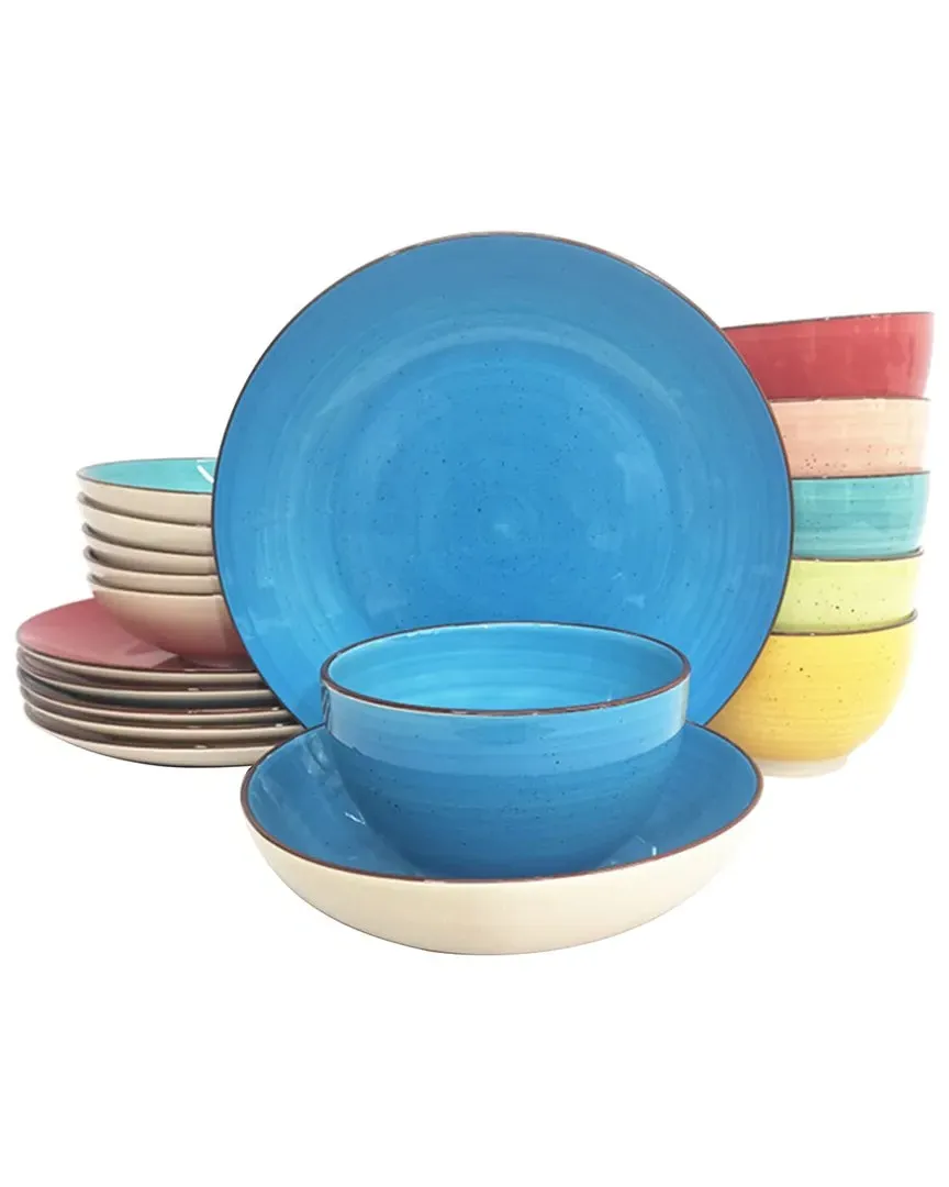 Sebastian 18pc Round Dinnerware Set - Multicolor, Stoneware image
