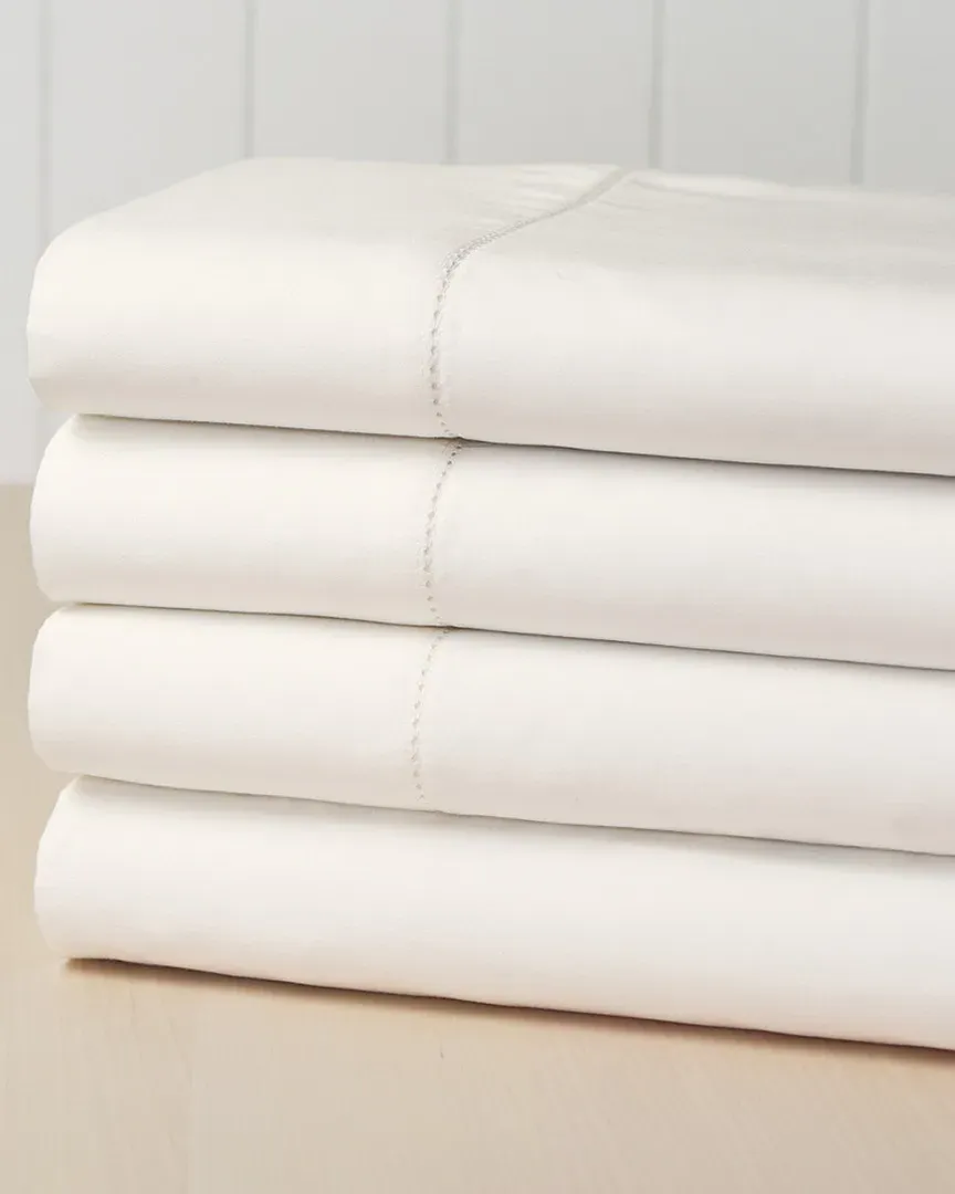 400 Thread Count Cotton Hemstitch Sheet Set - Ivory image