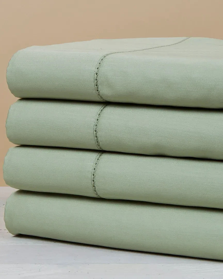 400 Thread Count Cotton Hemstitch Sheet Set - Willow