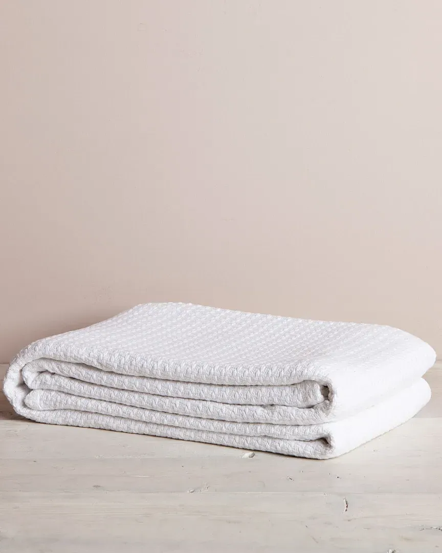 Cotton Thermal Blanket - White