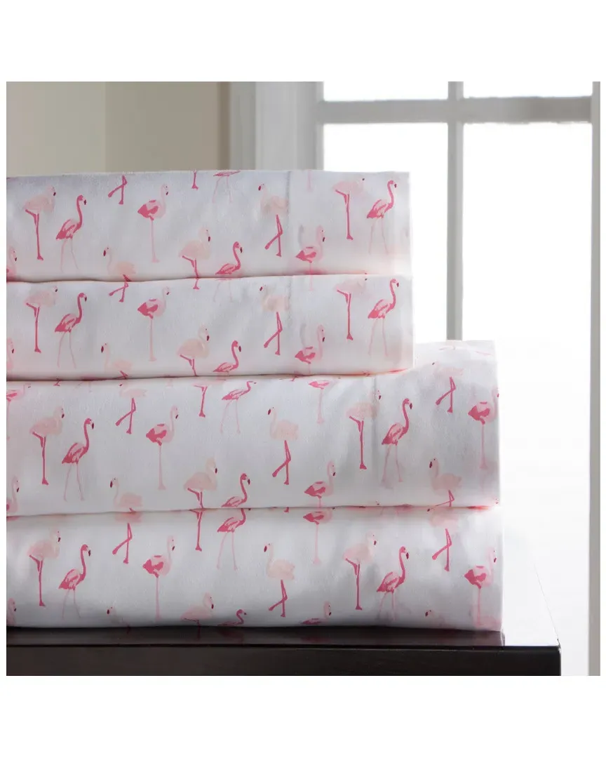 Home Fashions Flamingo Print Sheet Set - Pink, Polyester image