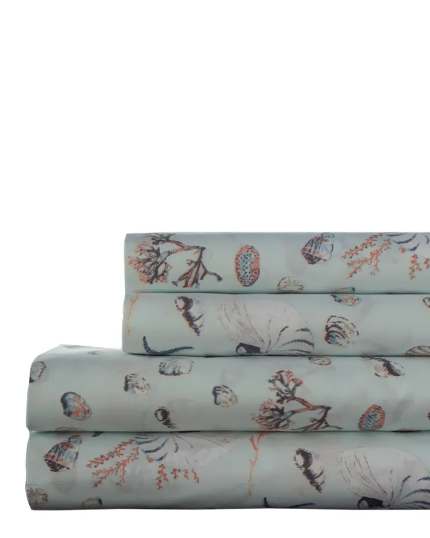 Hotel Coastal Print Sheet Set - Oceanside Sea, Polyester
