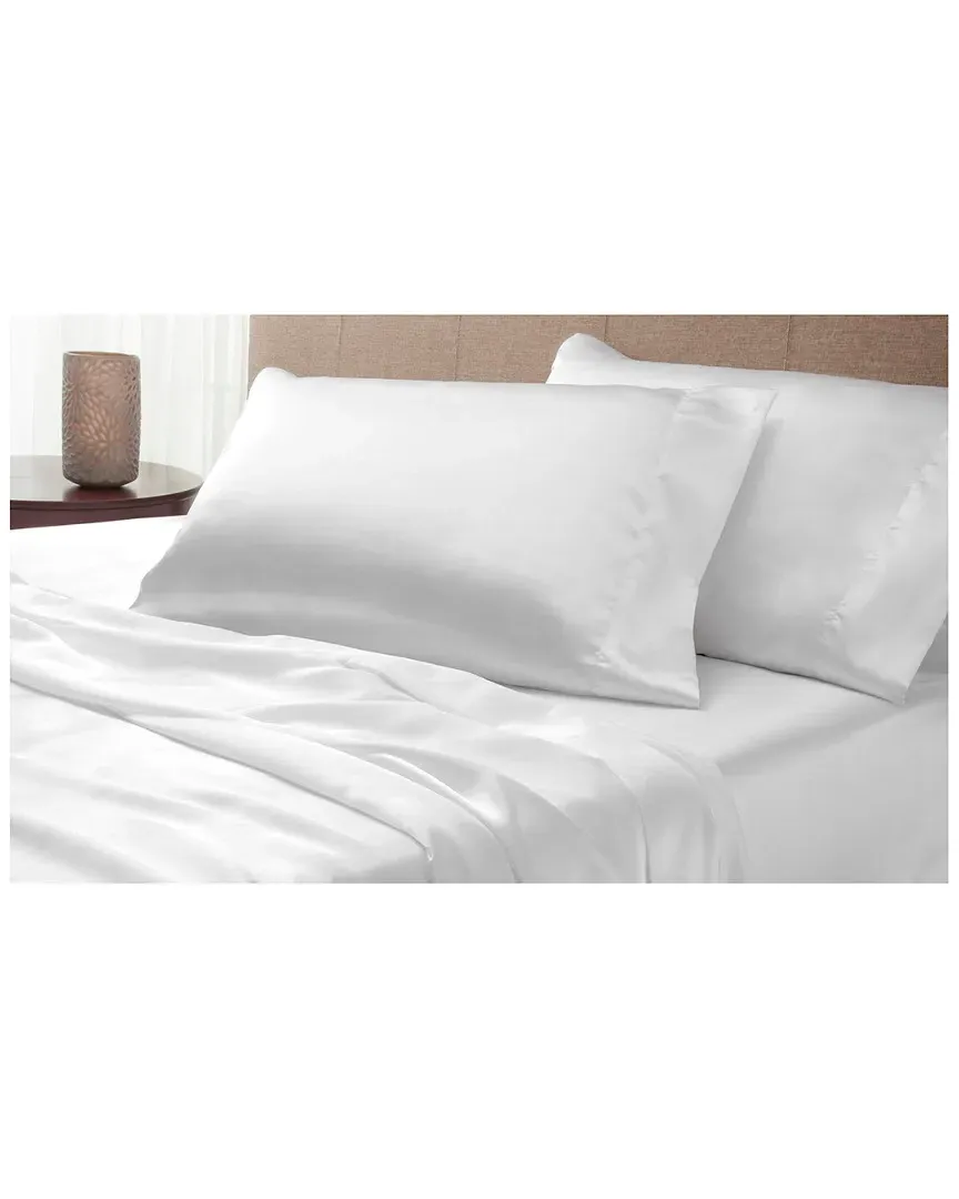 Satin Sheet Set - White, Polyester