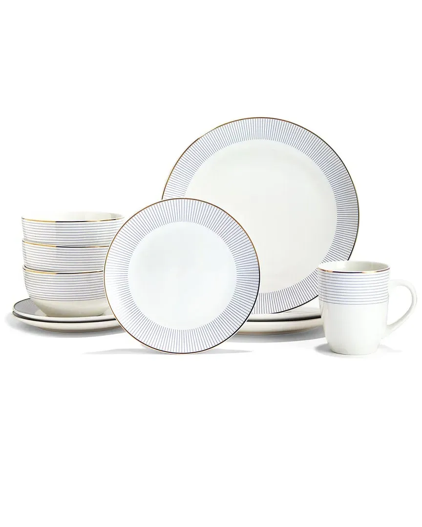 Thea 16-Piece Dinnerware Set - White, Porcelain image