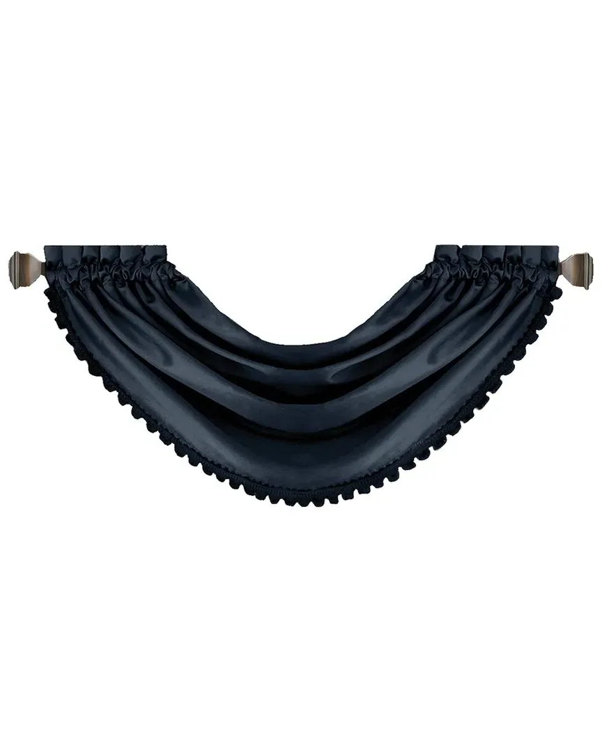 All Seasons Waterfall Window Valance - Navy, Polyester