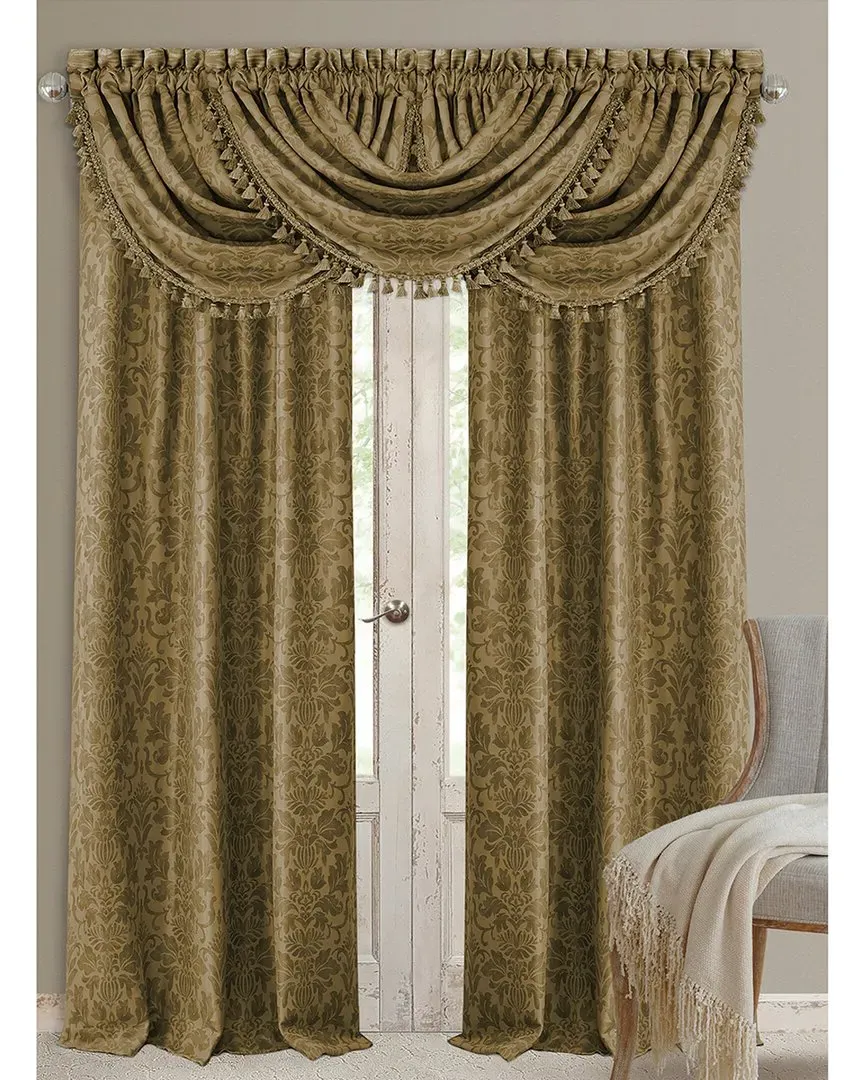 Antonia 95in Blackout Window Curtain - Antique Gold, Polyester image