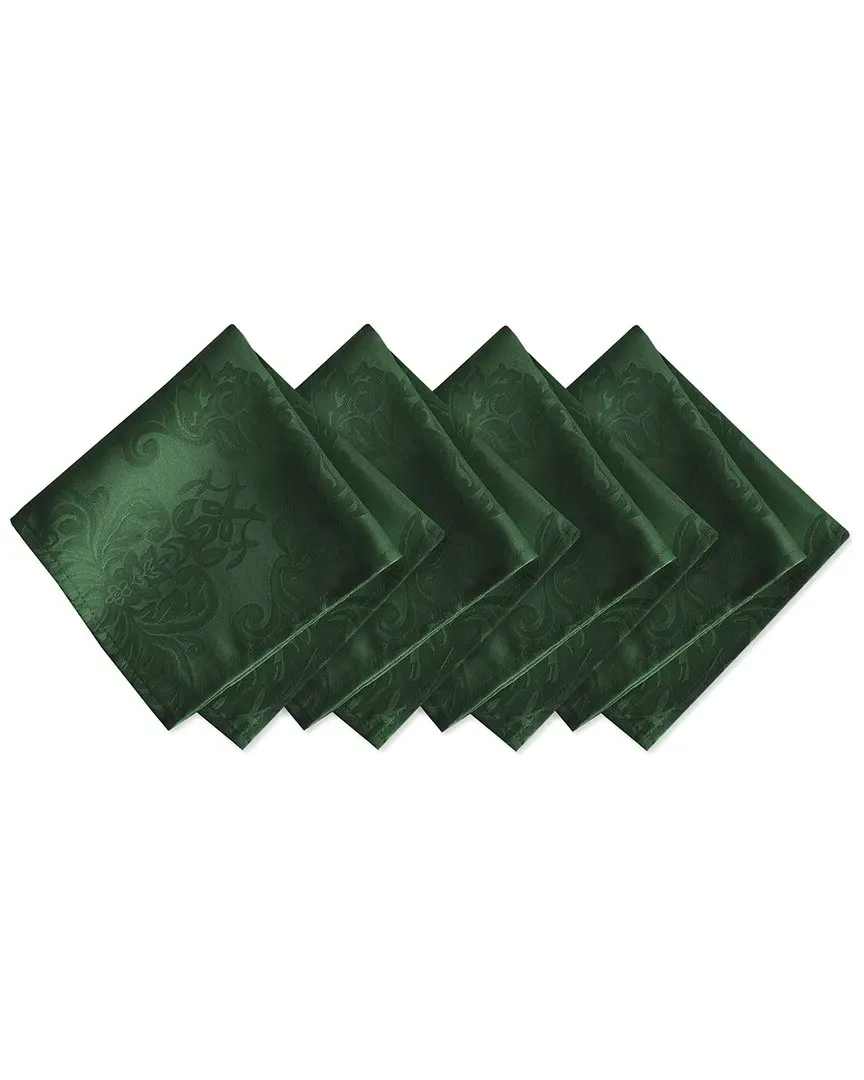 Barcelona Set of 4 Damask Napkins - Hunter, Polyester