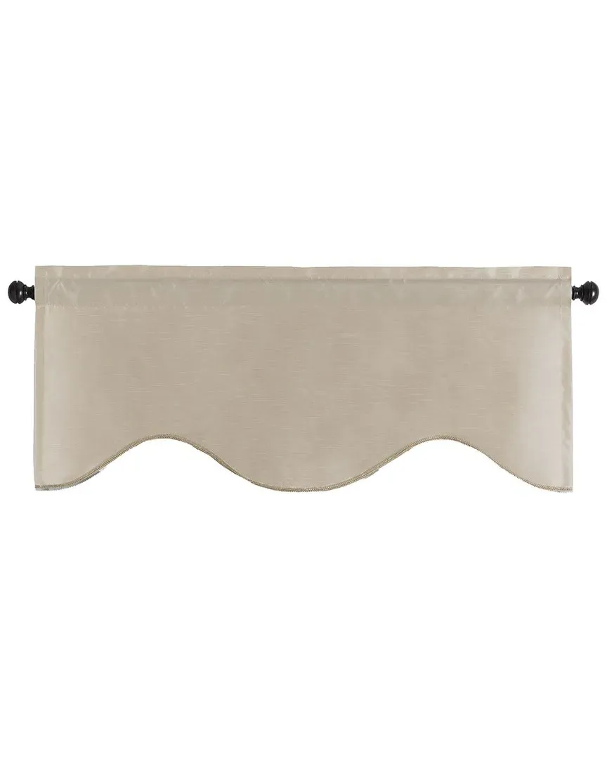 Colette Scalloped Window Valance - Taupe, Polyester