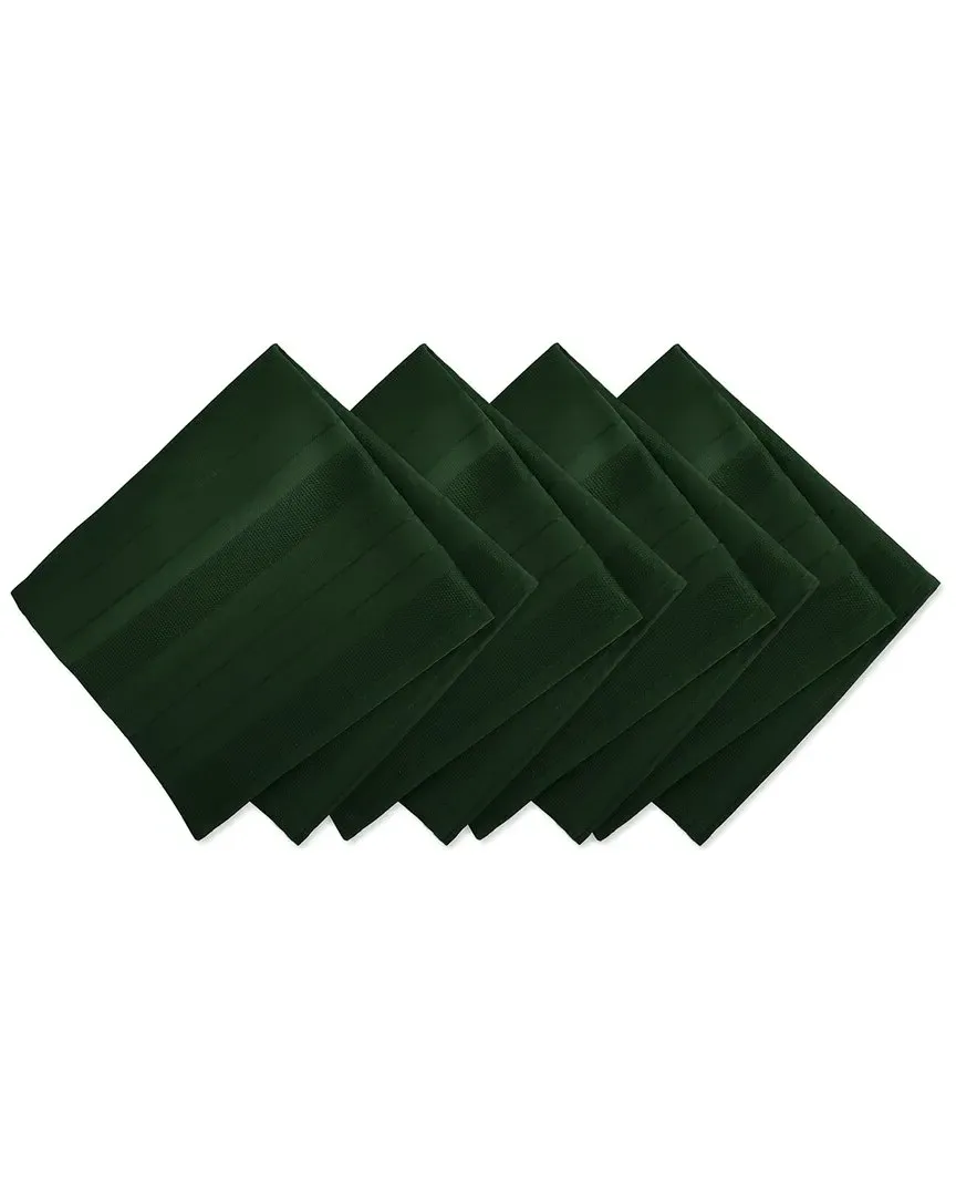 Denley Stripe Set of 4 Napkins - Hunter, Polyester image