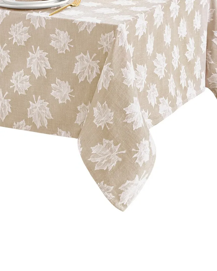 Falling Leaves Jacquard Tablecloth - Taupe, Cotton