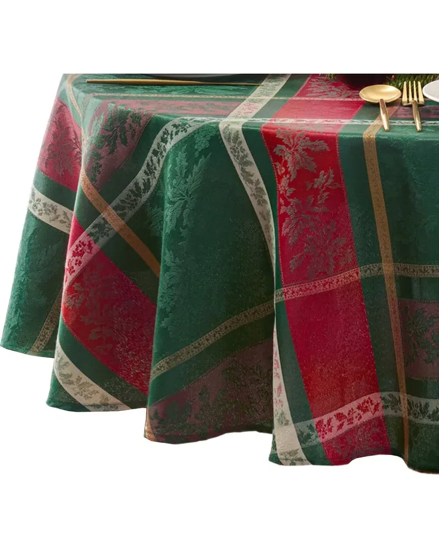 Merry & Festive Round Jacquard Tablecloth - Multicolor image