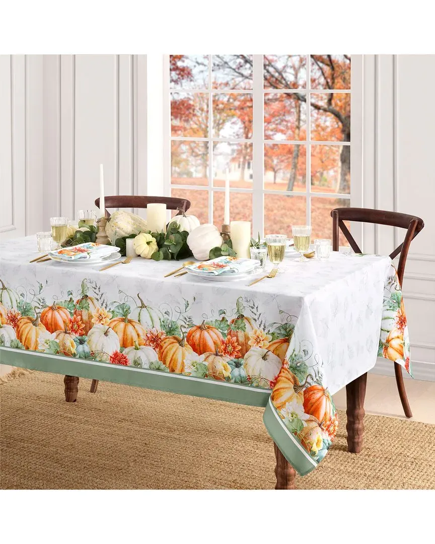 Pumpkin Harvest Vine Double Border Tablecloth - Multicolor