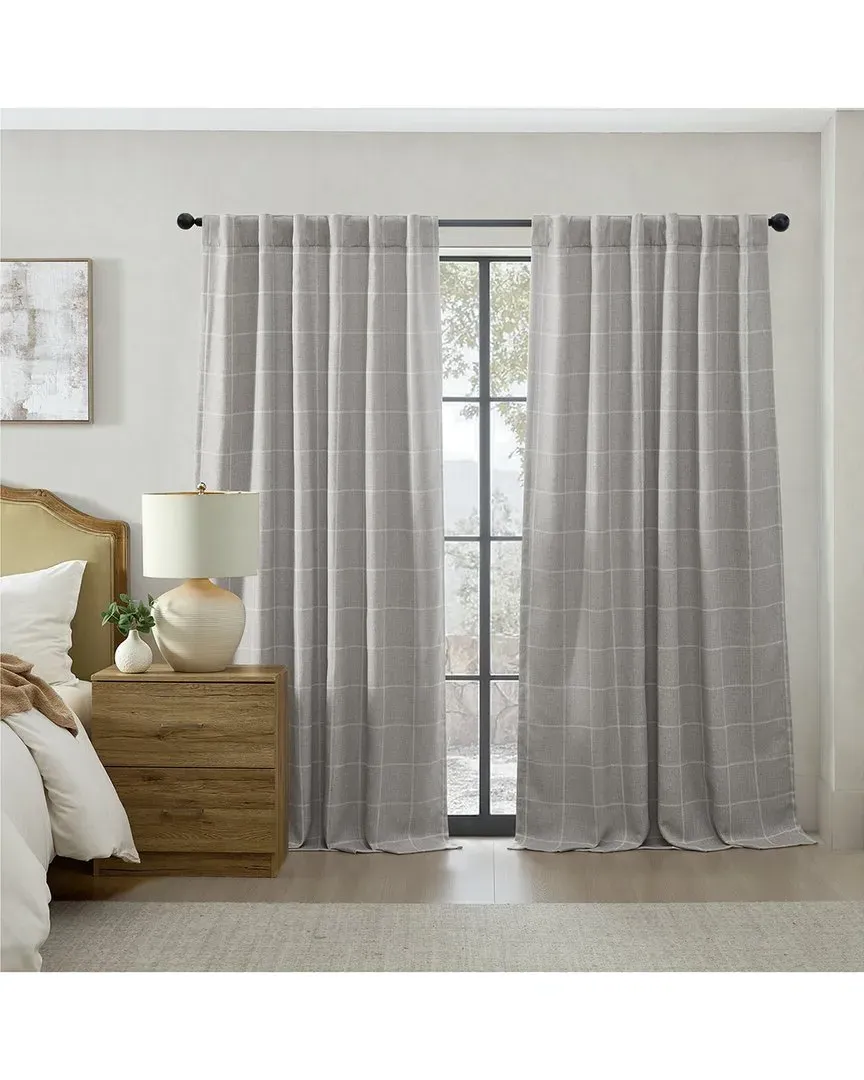 Sawyer Window Panel - Grey, Polyester Linen