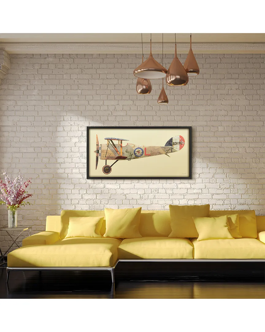 Alex Zeng Biplane #1 Framed Artwork - Black