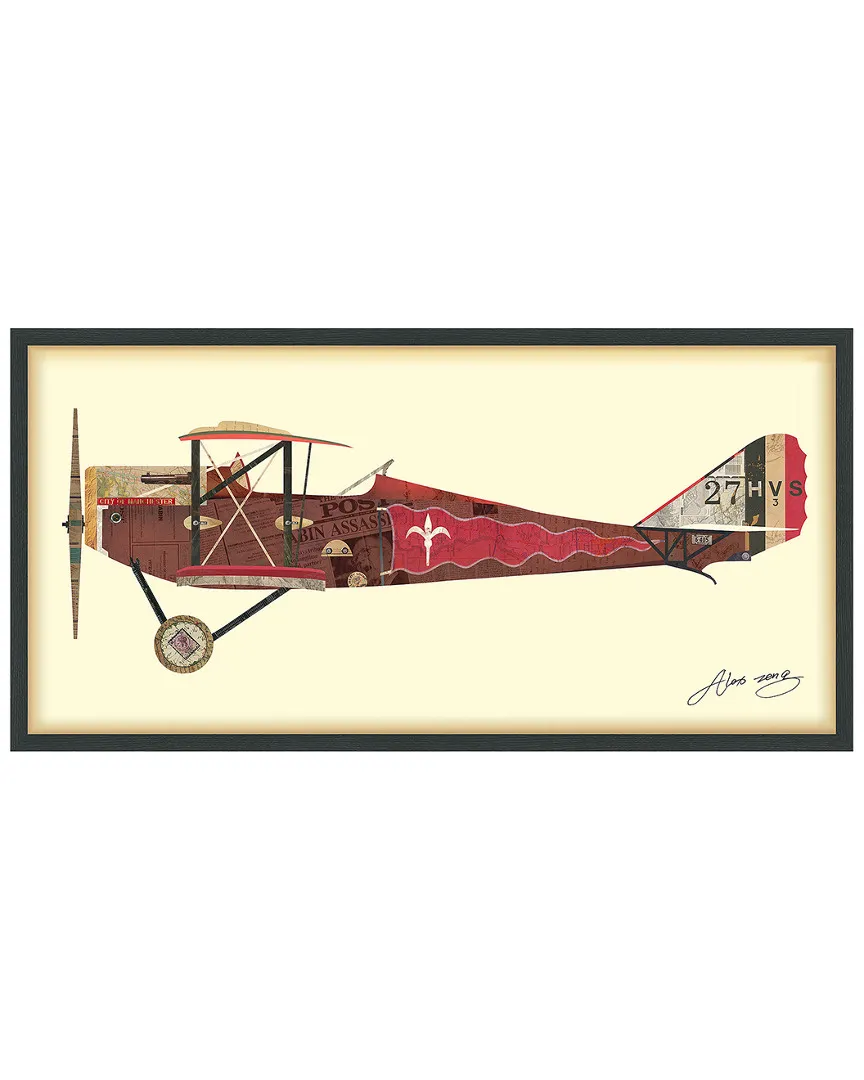 Alex Zeng Biplane #2 Framed Artwork - Black