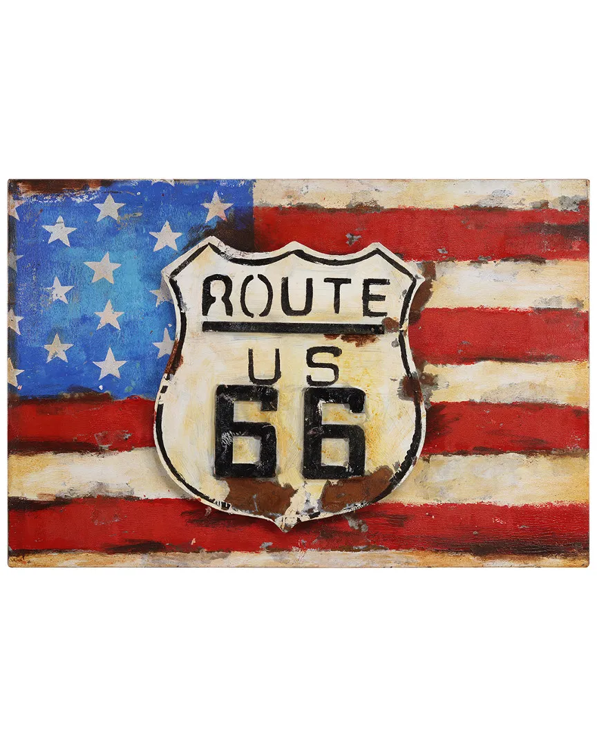 American Route 66 Metal Wall Sculpture - Mixed Media image
