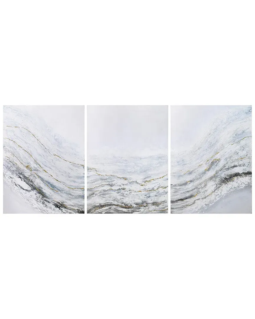 Blizzard by Martin Edwards Wall Art Set of 3 - Metallic