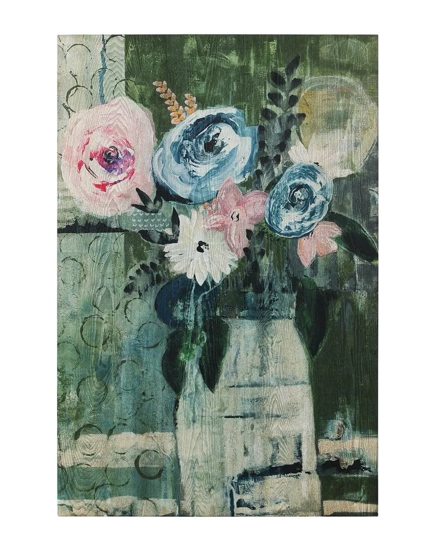 Floral Circle Wall Art - Ash Wood image