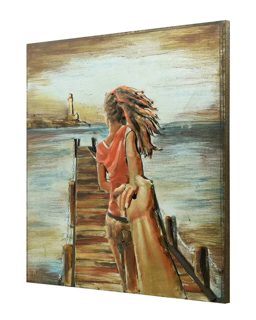 Lighthouse Metal Wall Sculpture - Mixed Media image