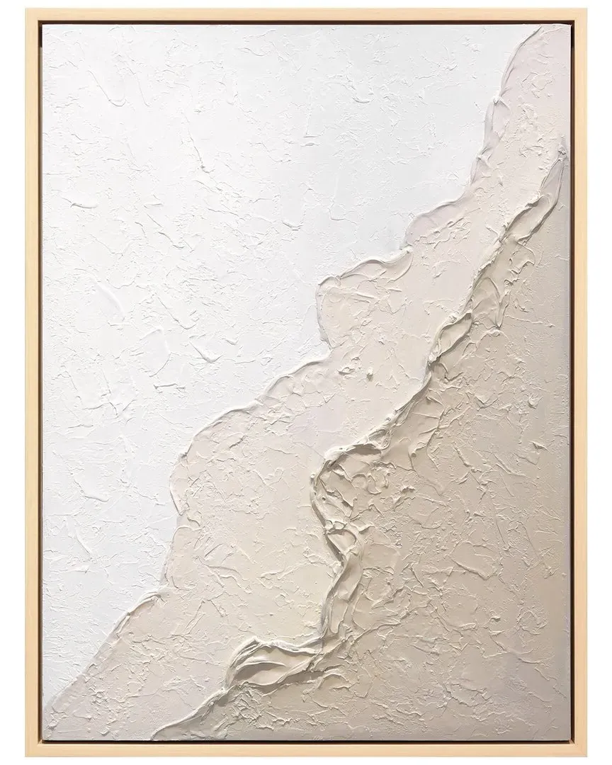 Natural Flow Textured Hand-Painted Framed Canvas Wall Art image