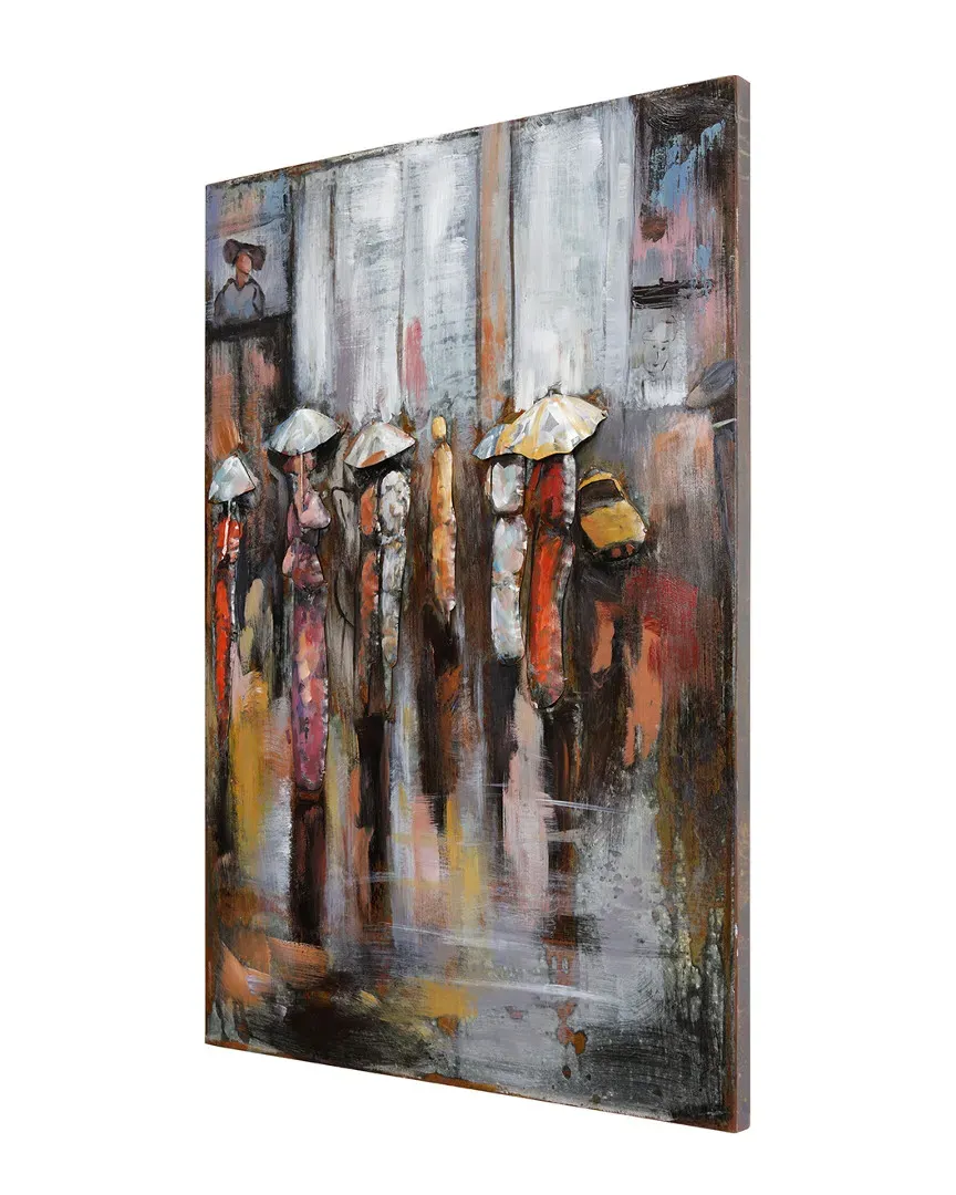 Paris Rain Metal Wall Sculpture - Mixed Media image