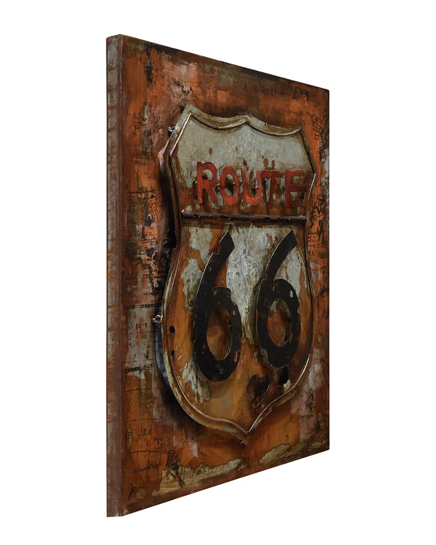 Route 66 Metal Wall Sculpture - Mixed Media