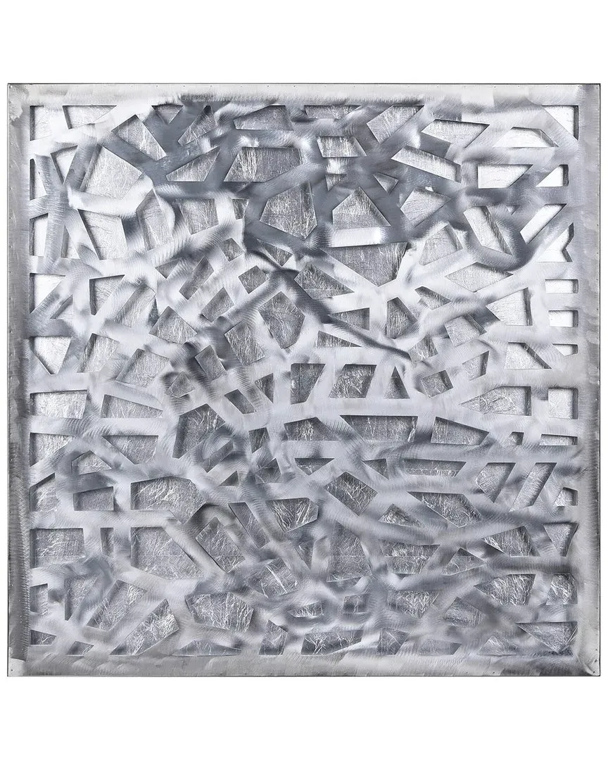 Silver Enigma 3D Abstract Metal Wall Art - Silver image