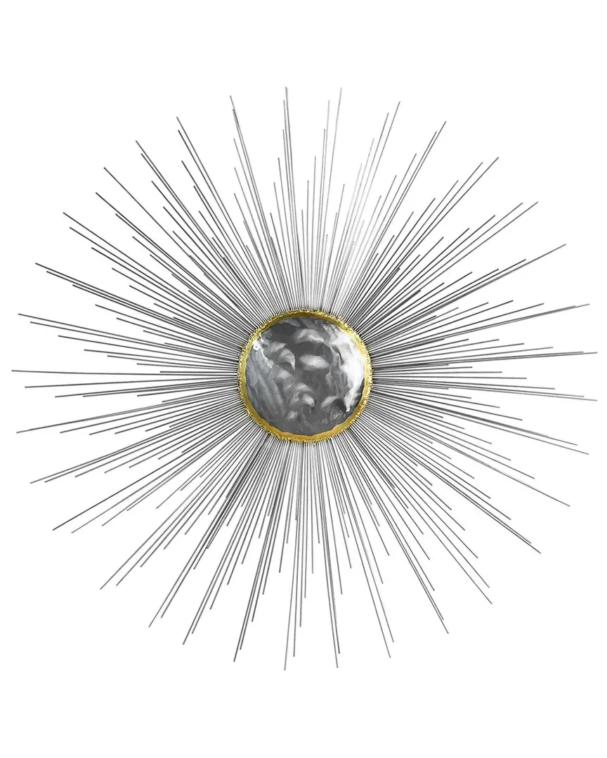 Starburst Hand Painted Etched Metal Wall Sculpture - Multi image