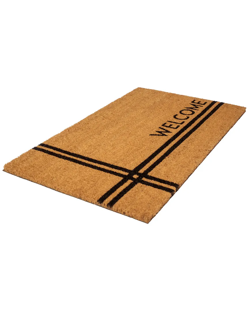 Crisscross Welcome Coir Doormat - Natural, Coconut Fiber image
