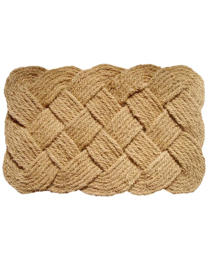 Knot-ical Hand-Woven Doormat - Brown, Coconut Fiber image