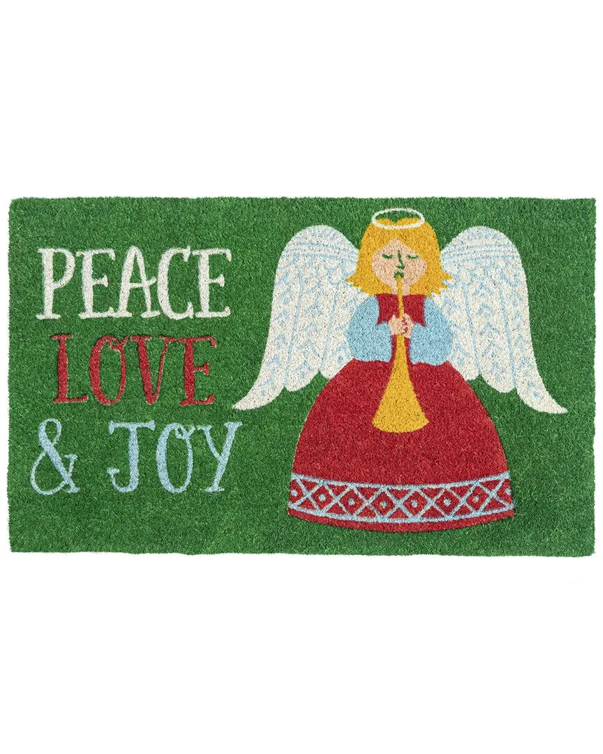 Peace Love & Joy Coir Doormat - Multi image