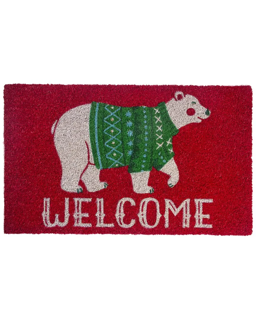 Polar Welcome Coir Doormat - Red image