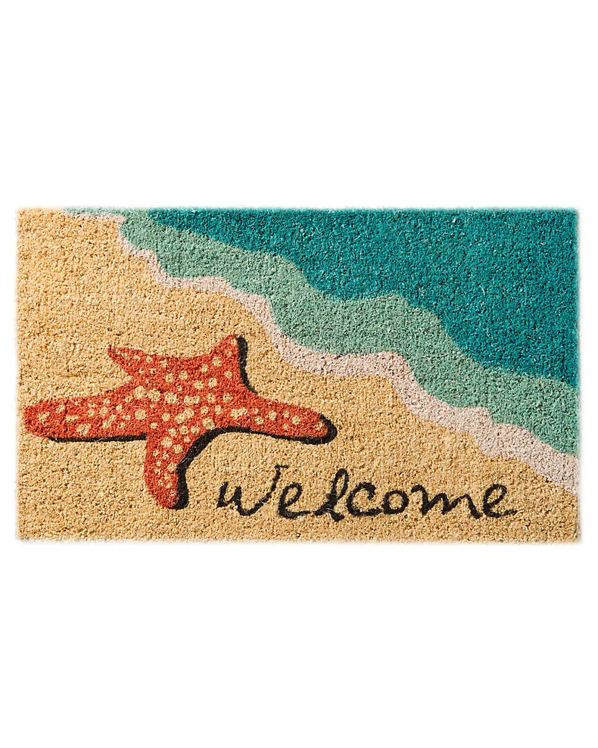 Starfish Hand-Made Doormat - Blue image