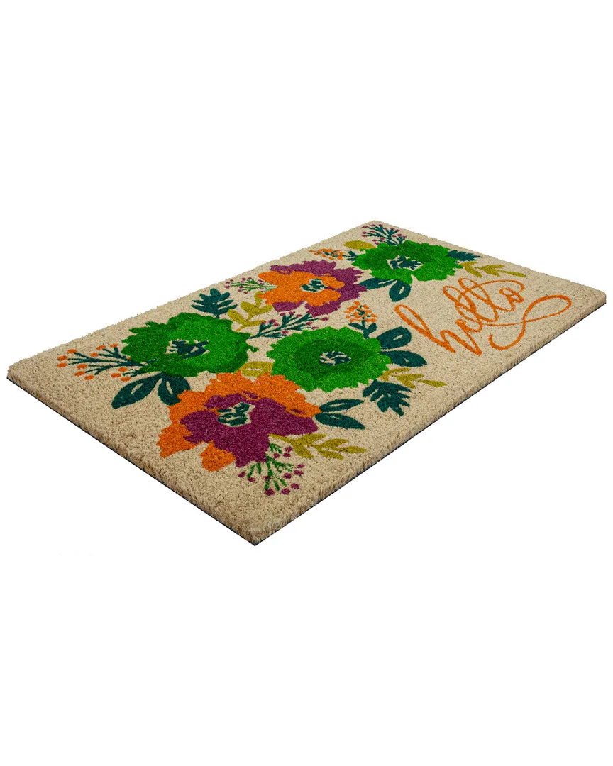Unique Blooms Coir Doormat - Multi-Color, Coconut Fiber image