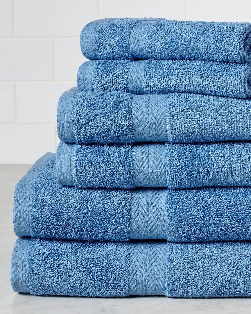 6-Piece Towel Set - Marine Blue, Cotton image