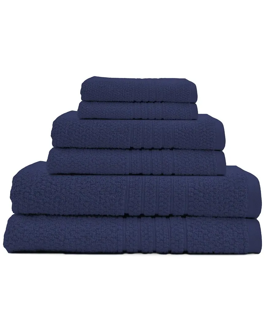 Cotton Bath Towel 6pc Set - Navy image