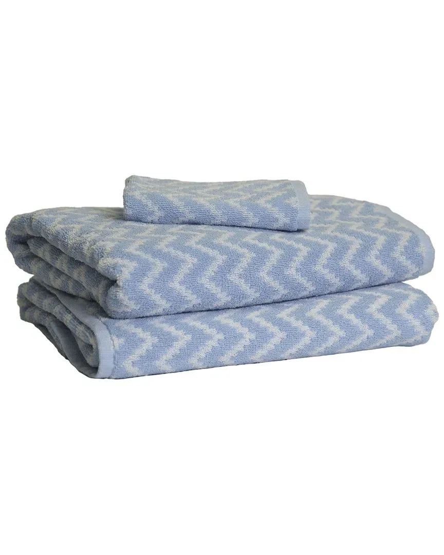 Crete 6pc Towel Set - Sky Blue, Cotton