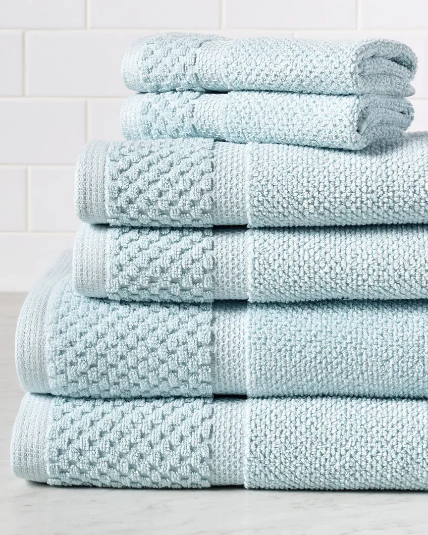 Diplomat 6pc Towel Set - Spa Blue, Cotton