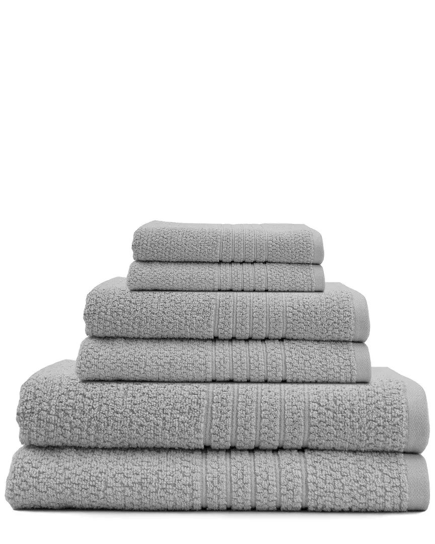 Softee 6pc Bath Towel Set - Silver, Cotton