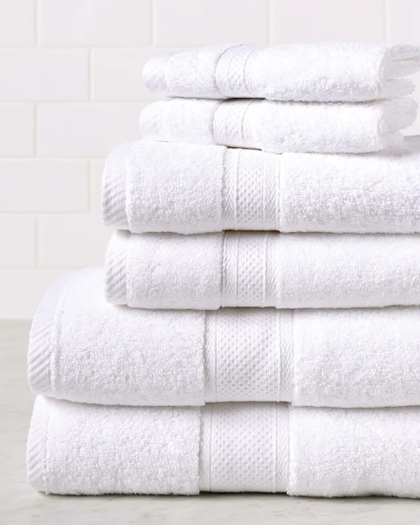 Zero Twist 6pc Towel Set - White image