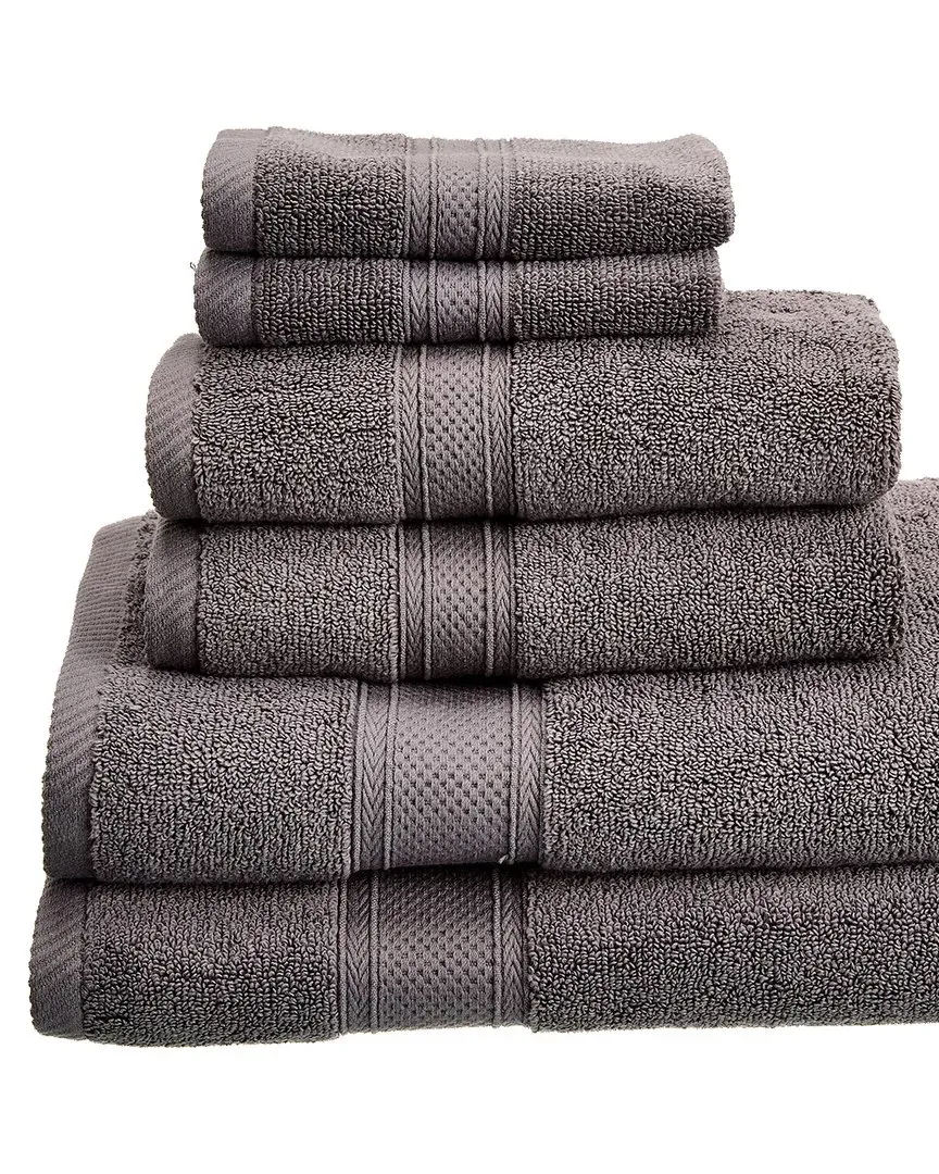 Zero Twist Hotel 6pc Bath Towel Set - Charcoal, Cotton image
