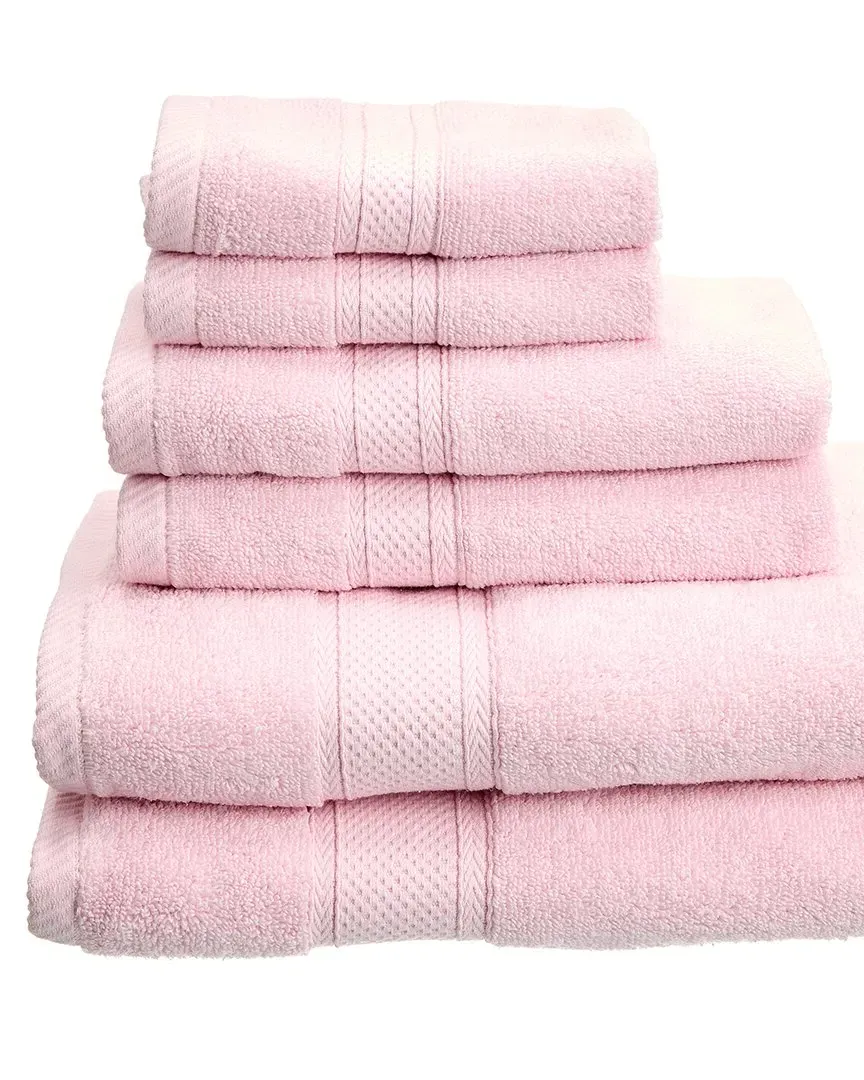 Zero Twist Hotel 6pc Bath Towel Set - Soft Pink, Cotton