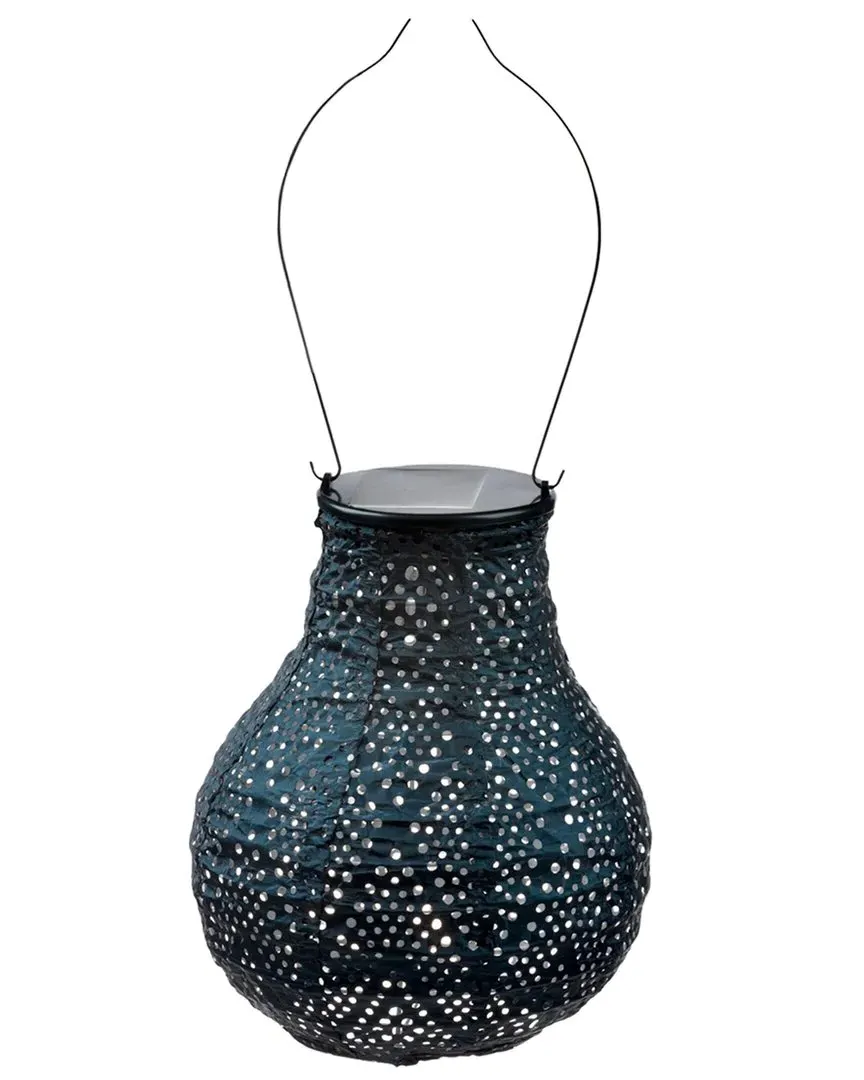 Bulb Ikat Lantern - Grey