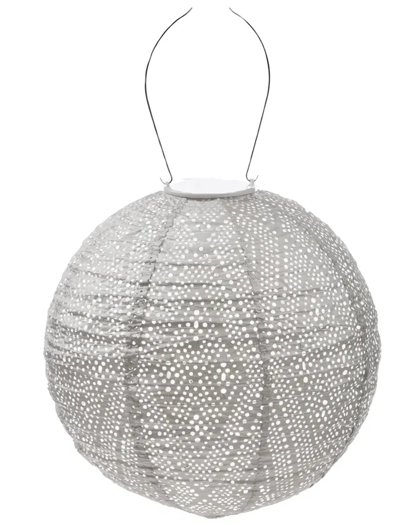 Round Ikat Lantern - Brown image