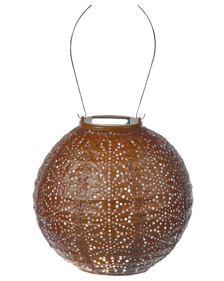 Round Sashiko Lantern - Gold image
